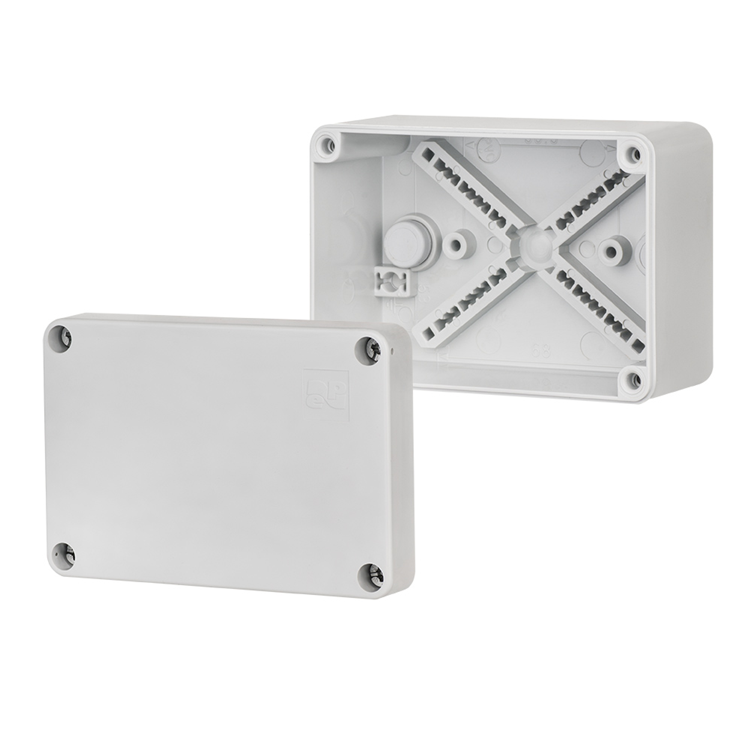Hochwertige Abzweigdose / Industriebox / Leergehäuse / IP65 / hellgrau / Premium-Qualität / Abmessungen: 110 x 75 x 59