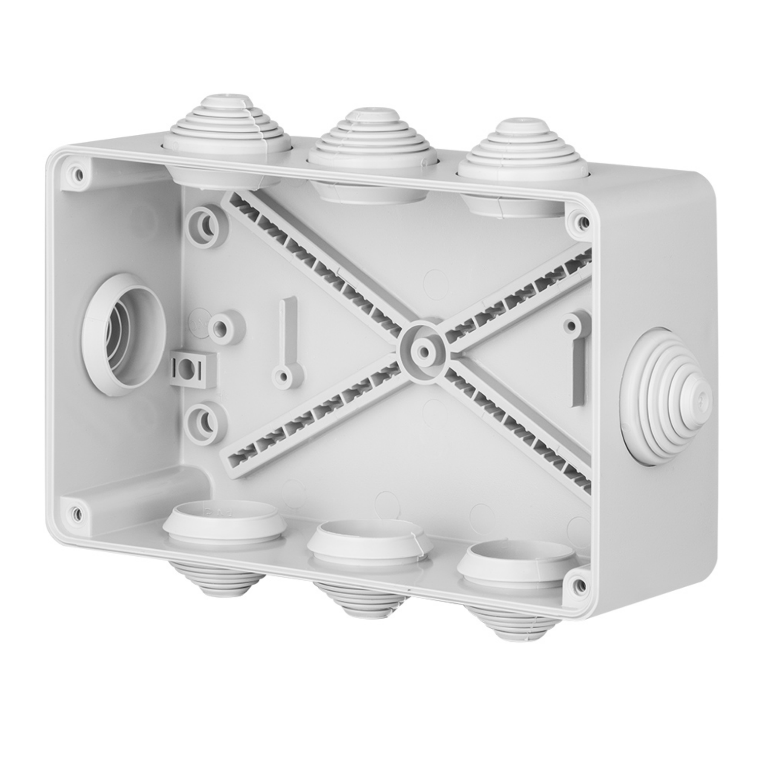 Hochwertige Abzweigdose / Industriebox / Leergehäuse / IP65 / grau mit Dichtungen / Premium-Qualität / 156x95x68 mm (8)