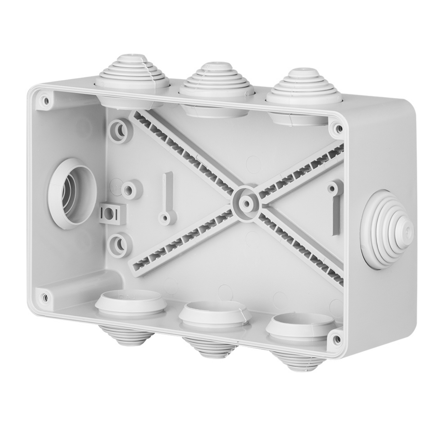Hochwertige Abzweigdose / Industriebox / Leergehäuse / IP65 / grau mit Dichtungen / Premium-Qualität / 198x139x82 mm (8)