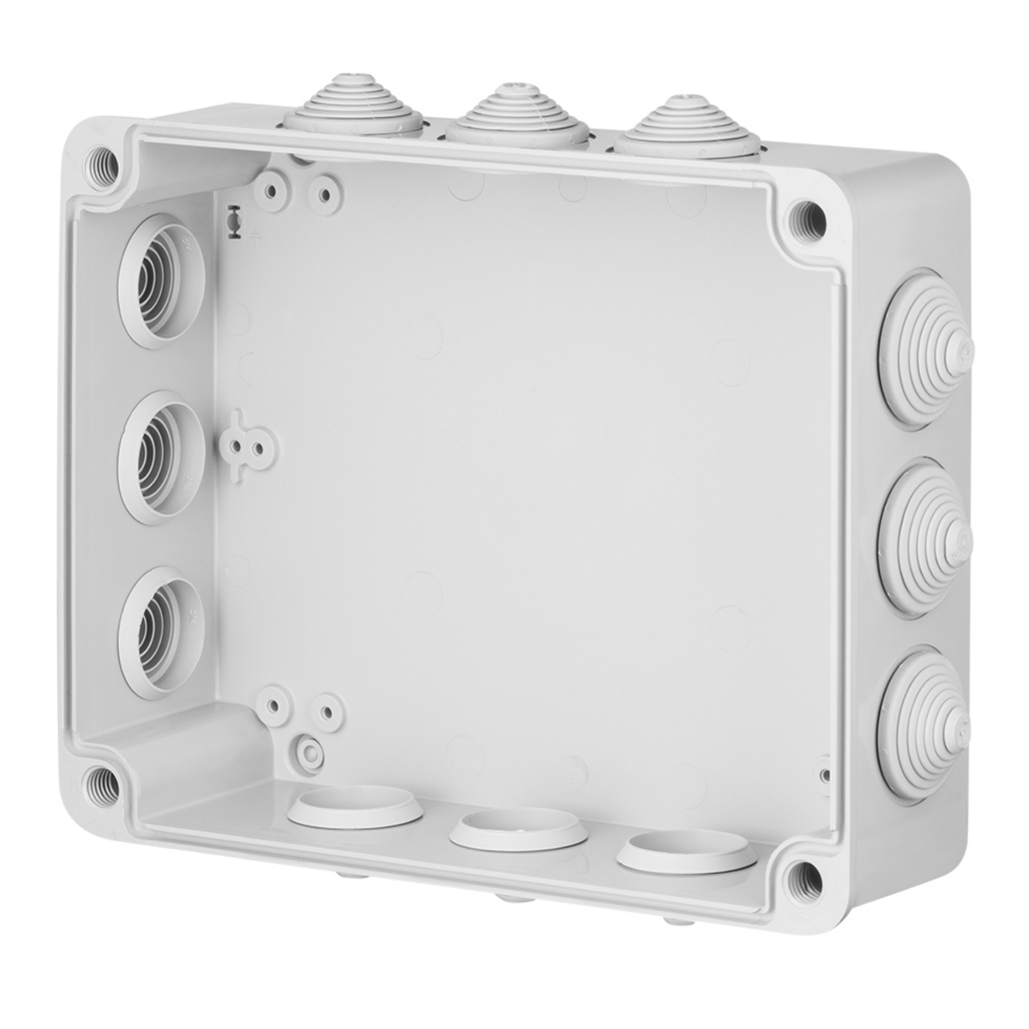 Abzweigdose / Industriebox / Leergehäuse / Schaltkasten / Verteilerkasten / IP55 / weiß mit Dichtungen / 305 x 244 x 168 mm