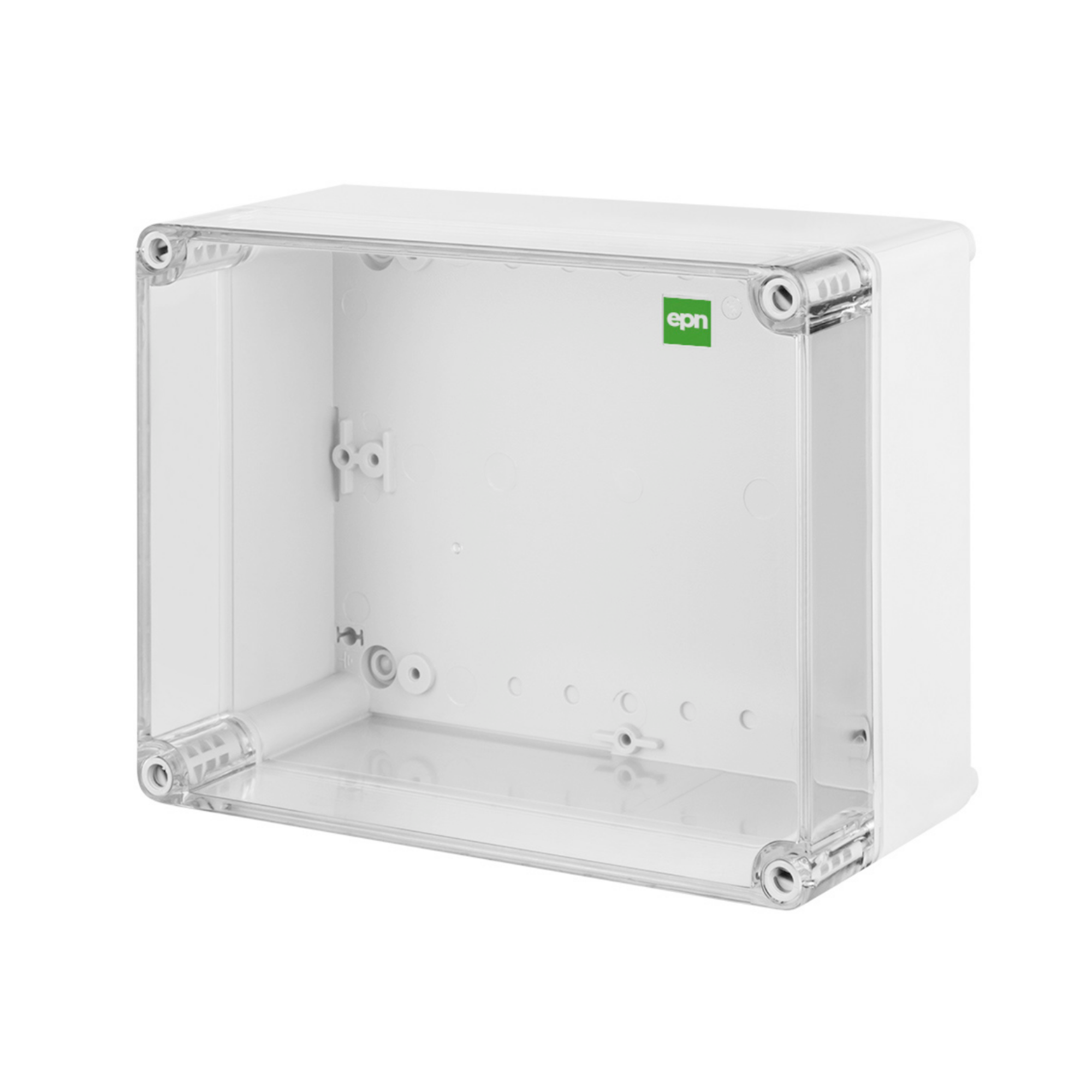 Hochwertige Abzweigdose / Industriebox / Leergehäuse / IP65 / grau mit transparenter Front / 170 x 135 x 85 mm