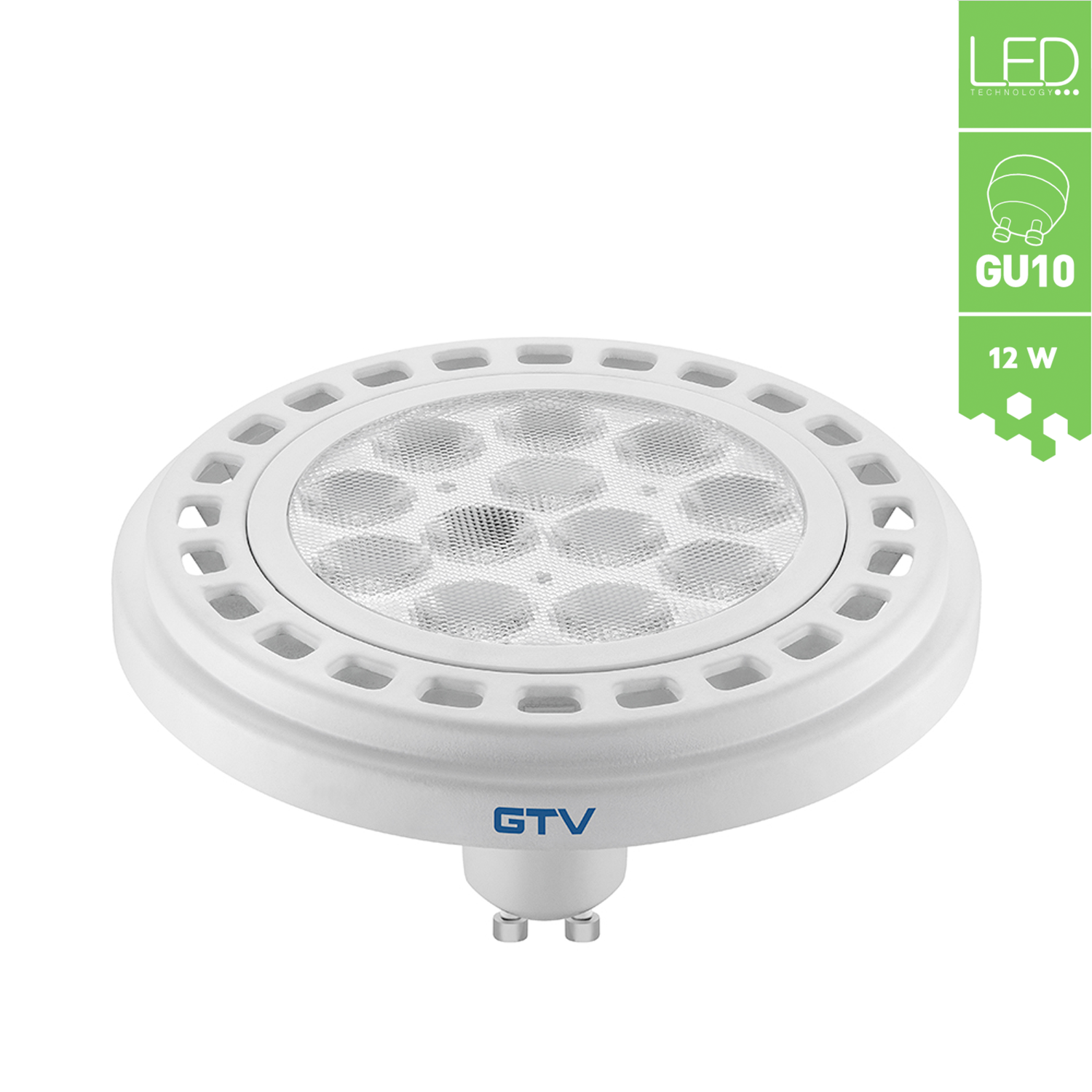 LED GU10 Leuchtmittel mit Power-LED-Chips GU10 12W LD-ES11 SMD Spot Aluminium