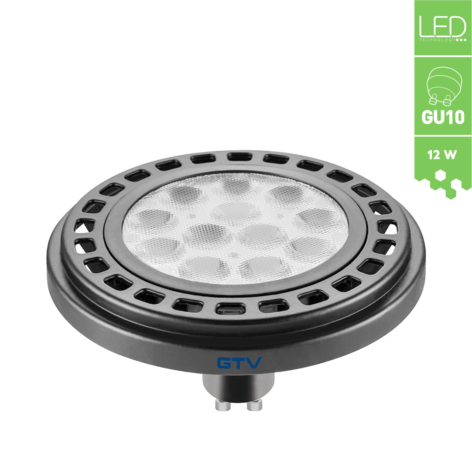 LED GU10 Leuchtmittel mit Power-LED-Chips GU10 12W LD-ES11 SMD Spot Aluminium