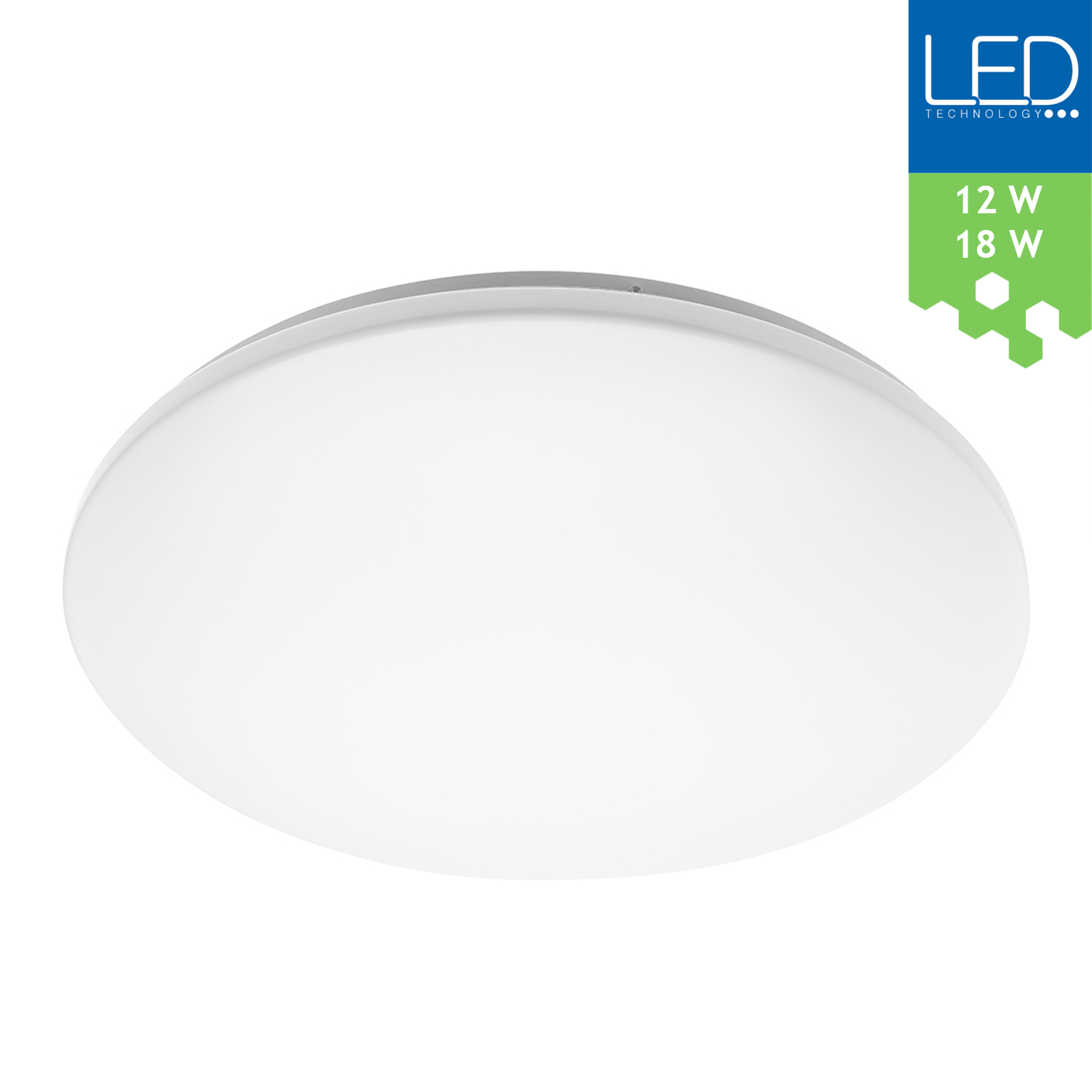 LED Deckenleuchte Wandleuchte elegant IP44 12W 18W 900lm 1300lm innen und außen