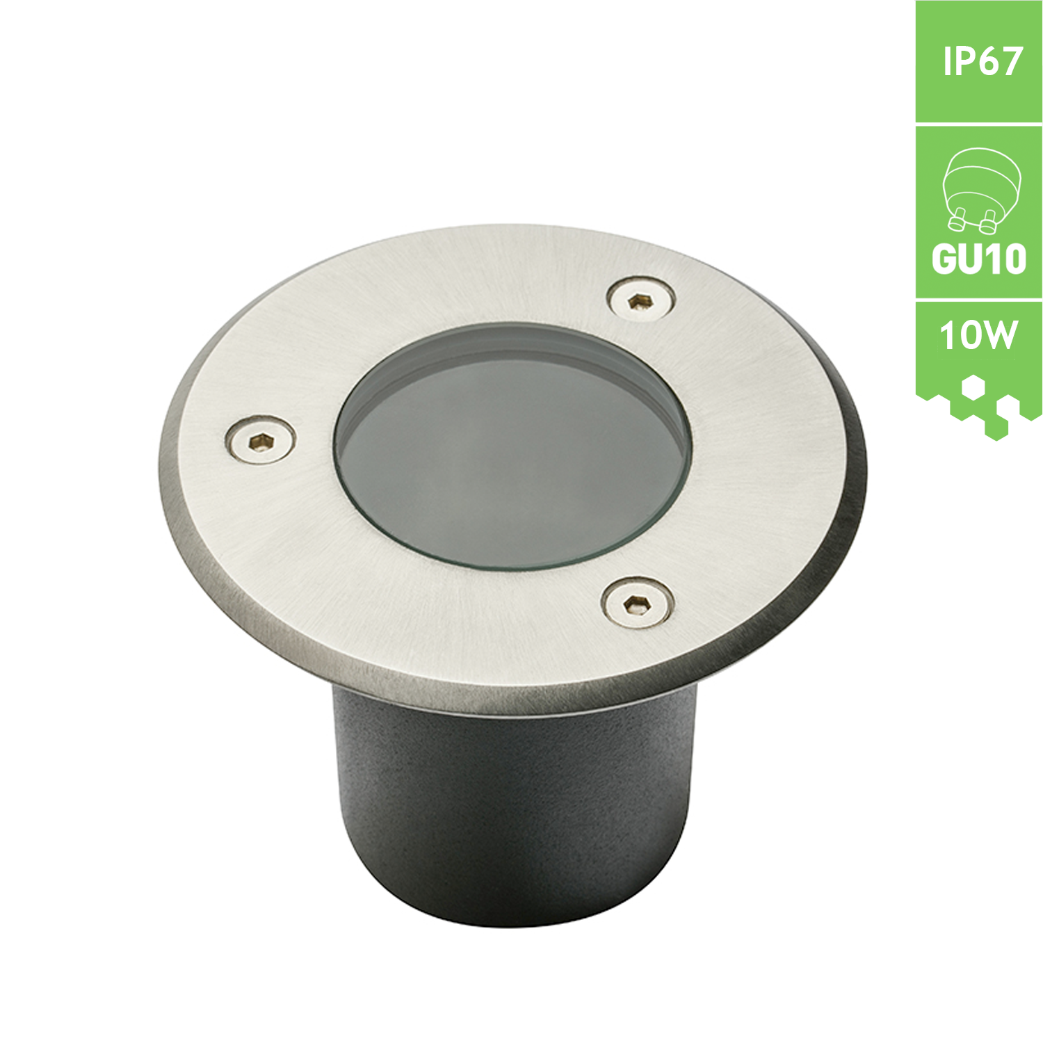Bodeneinbauleuchte Bodenleuchte Auffahrleuchte IP67 GU10 10W