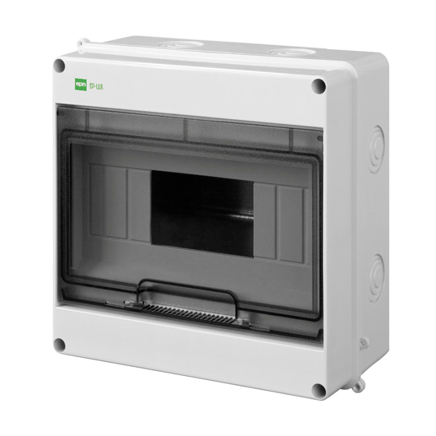 Aufputz / Sicherungskasten / Verteilerkasten / Kleinverteiler / IP55 / IP65 / feuchtraumgeeignet / 1-reihig für 9 Module