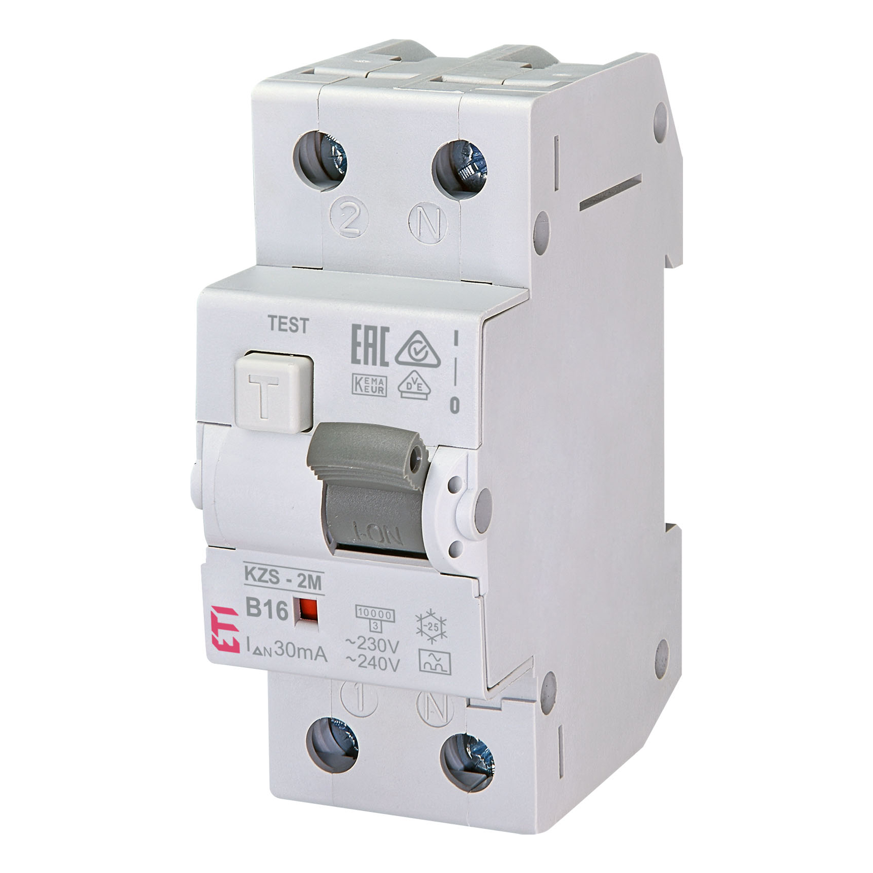 VDE geprüfter FI-LS-Schutzschalter / Fehlerstromschutzschalter mit integriertem Leitungsschutzschalter / 1P+N / B 16 A