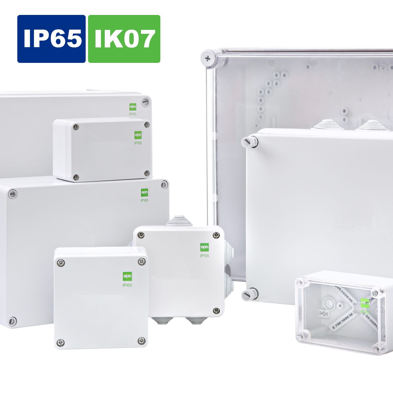 Hochwertige Abzweigdose / Industriebox / Leergehäuse / IP65 / hellgrau / Premium-Qualität / diverse Größen