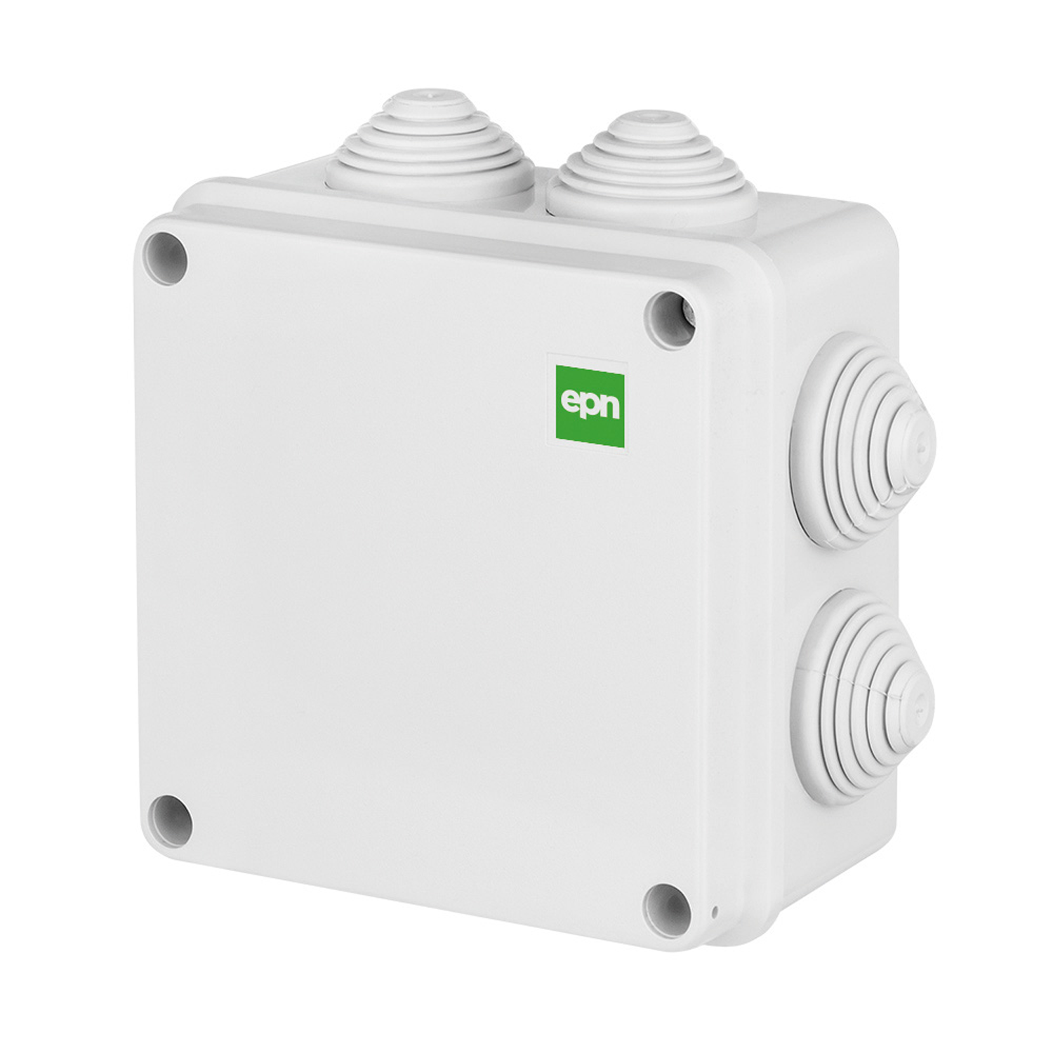 Abzweigdose / Industriebox / Leergehäuse / Schaltkasten / Verteilerkasten / IP55 / weiß mit Dichtungen / 129 x 129 x 61 mm