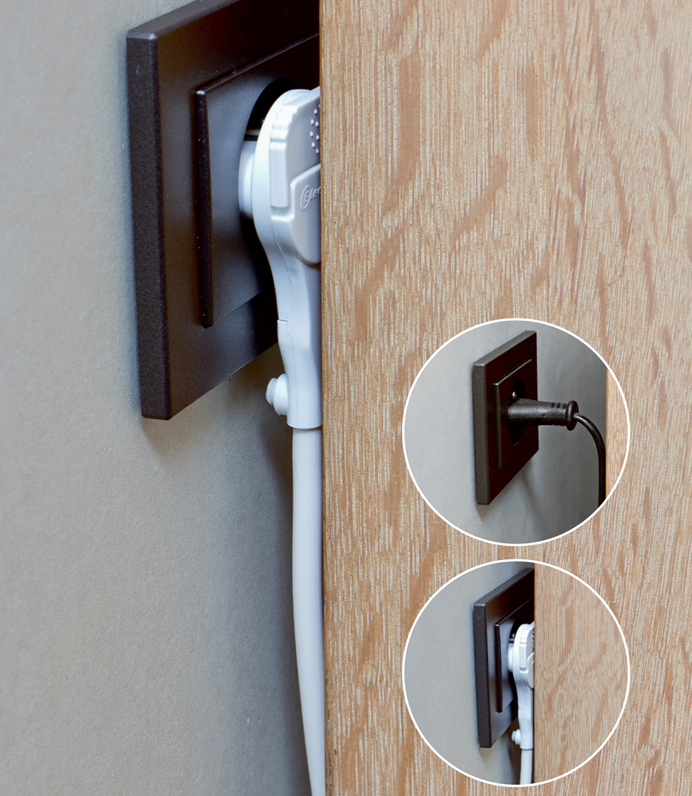 Winkelstecker Schukostecker Flachstecker 230V 6A IP20 extra flach mit Klappgriff