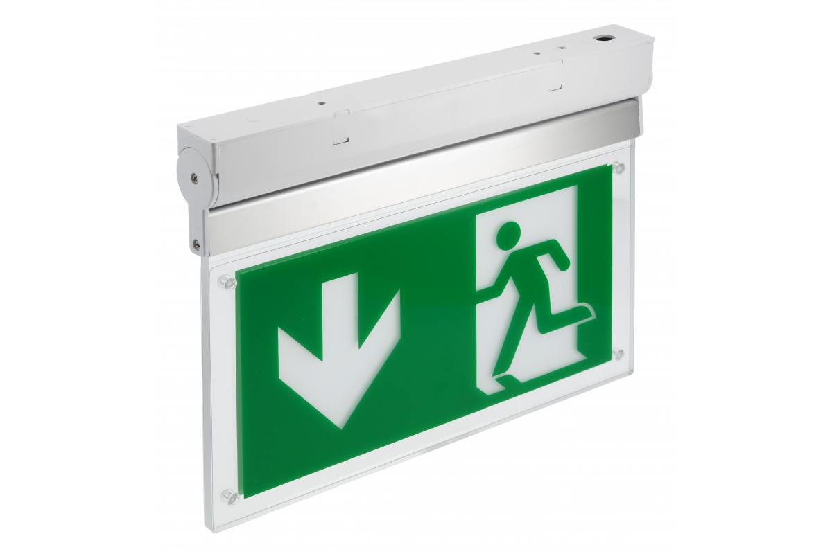 LED-Fluchtwegleute / Notausgangsleuchte mit Notstromeinheit (3h), 13 LEDs
