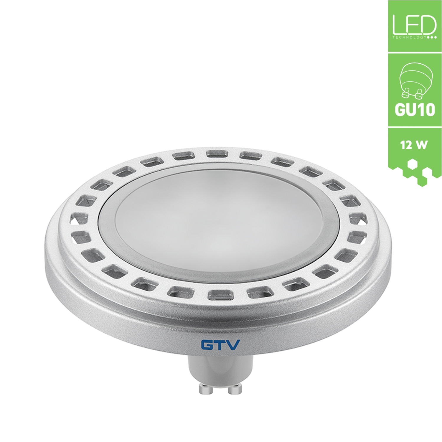 LED GU10 Leuchtmittel mit Power-LED-Chips GU10 12W LD-ES11 SMD Spot Aluminium