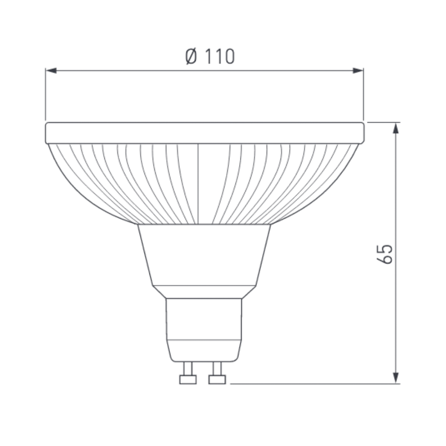 LED GU10 Leuchtmittel mit Power-LED-Chips GU10 12W LD-ES11 SMD Spot Aluminium