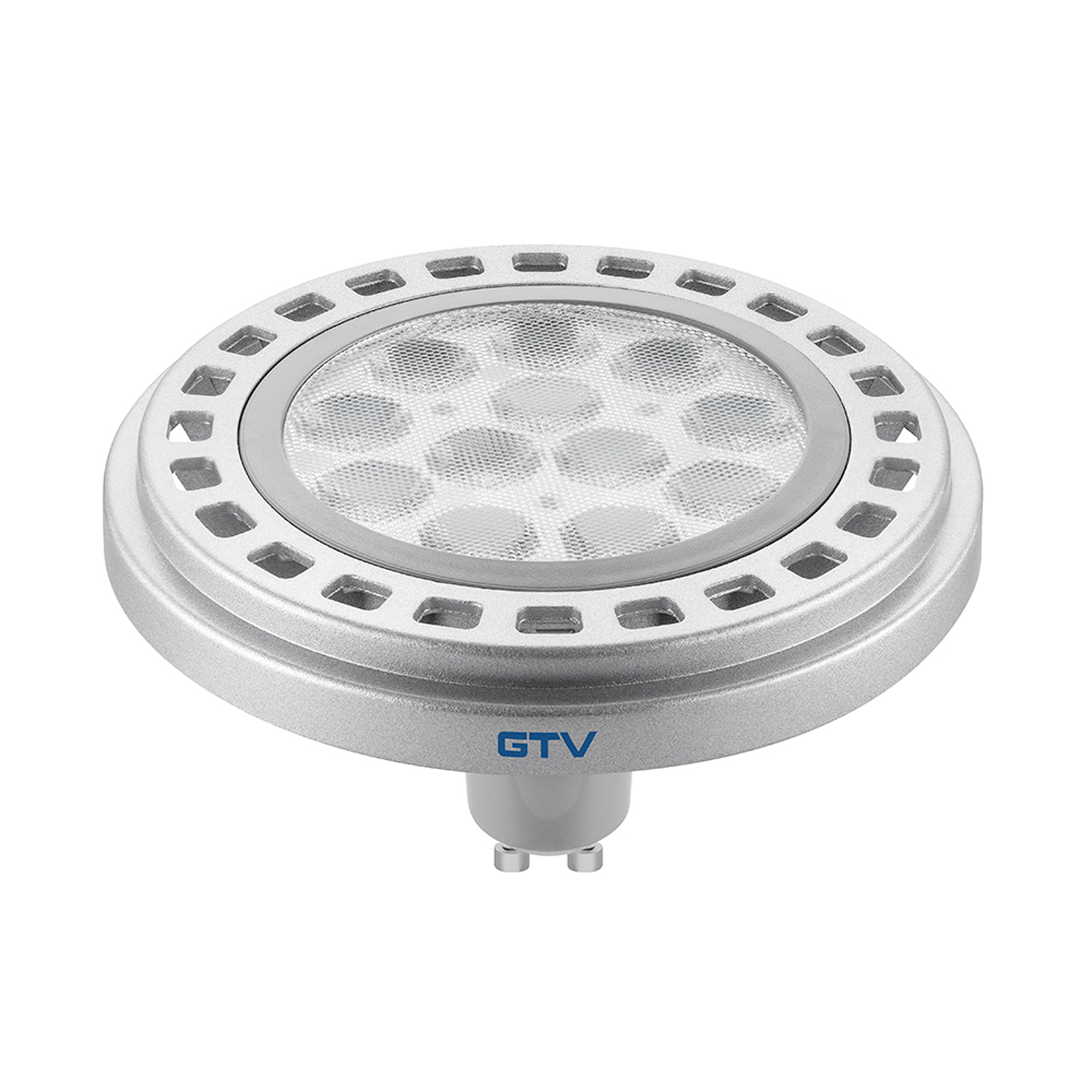 LED GU10 Leuchtmittel mit Power-LED-Chips GU10 12W LD-ES11 SMD Spot Aluminium silber / A+ / 950 lm / 45°