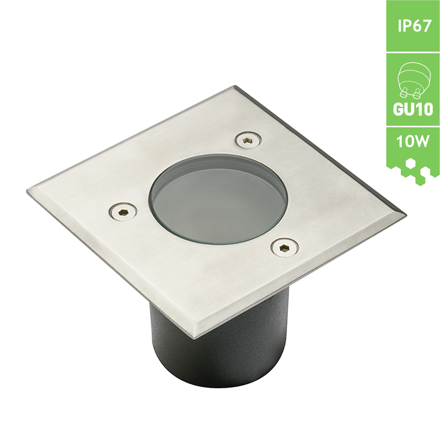 Bodeneinbauleuchte Bodenleuchte Auffahrleuchte IP67 GU10 10W