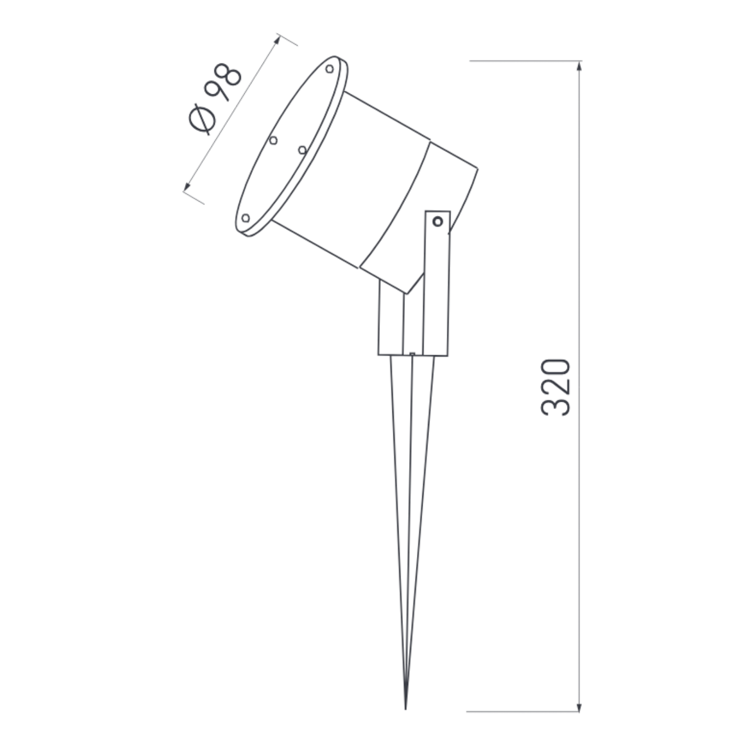 Gartenstrahler mit Erdspieß Bodeneinbauleuchte Bodenleuchte IP65 GU10 50W
