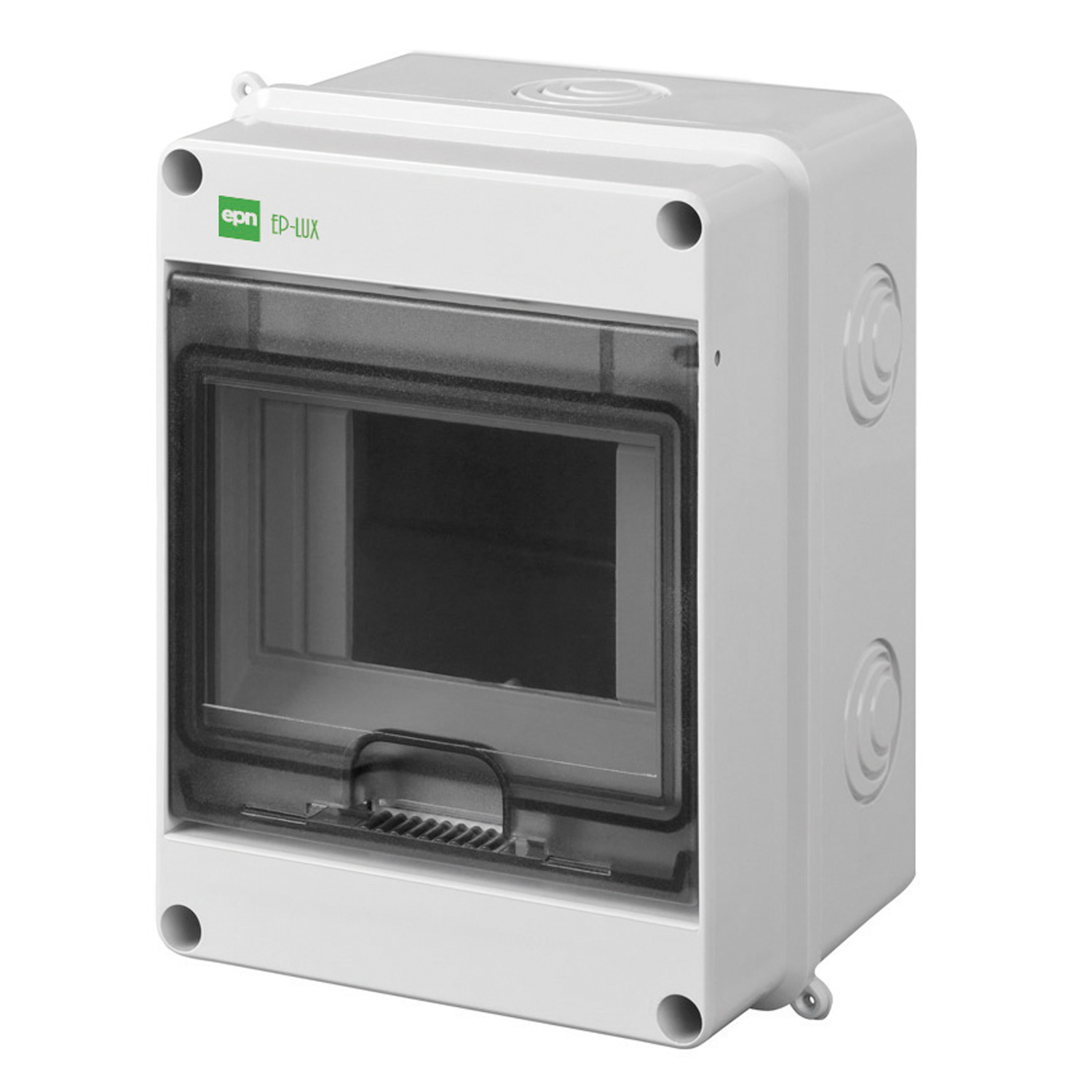 Aufputz / Sicherungskasten / Verteilerkasten / Kleinverteiler / IP55 / IP65 / feuchtraumgeeignet / 1-reihig für 5 Module
