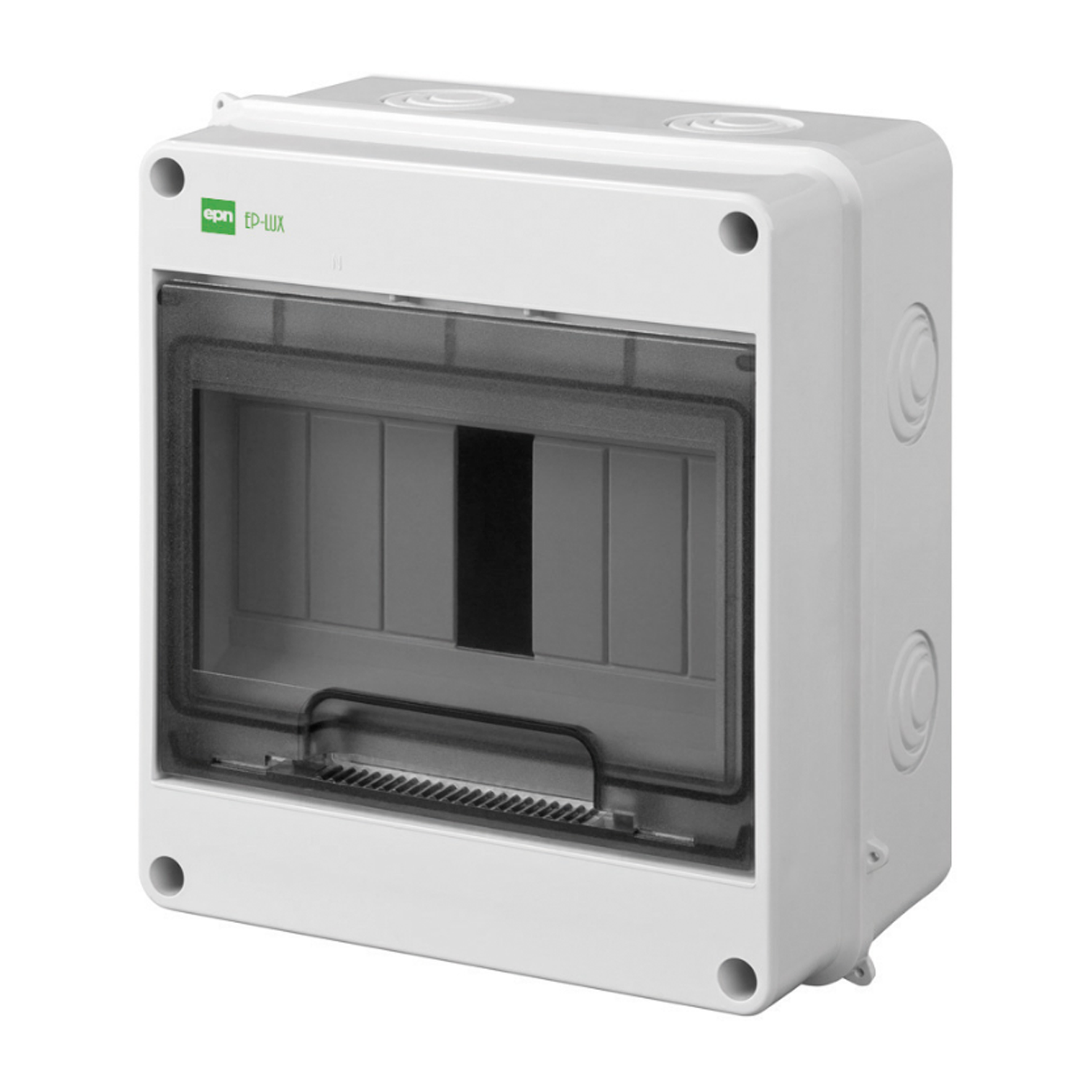 Aufputz / Sicherungskasten / Verteilerkasten / Kleinverteiler / abschließbar / IP 40 / 1-reihig für 7 Module