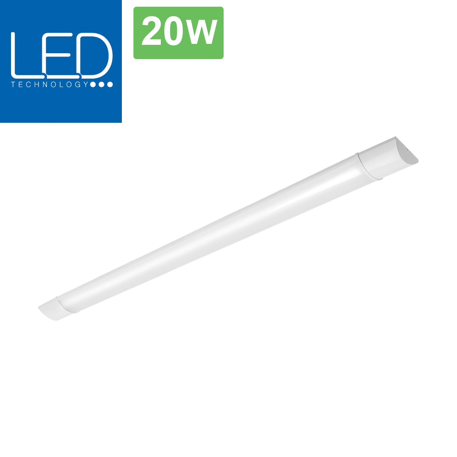 flache LED-Lichtleiste ideal für Büro, Werkstatt oder Keller / IP 40 / 20W oder 40W / 1800 lm oder 3600 lm 20 W / 1800 lm