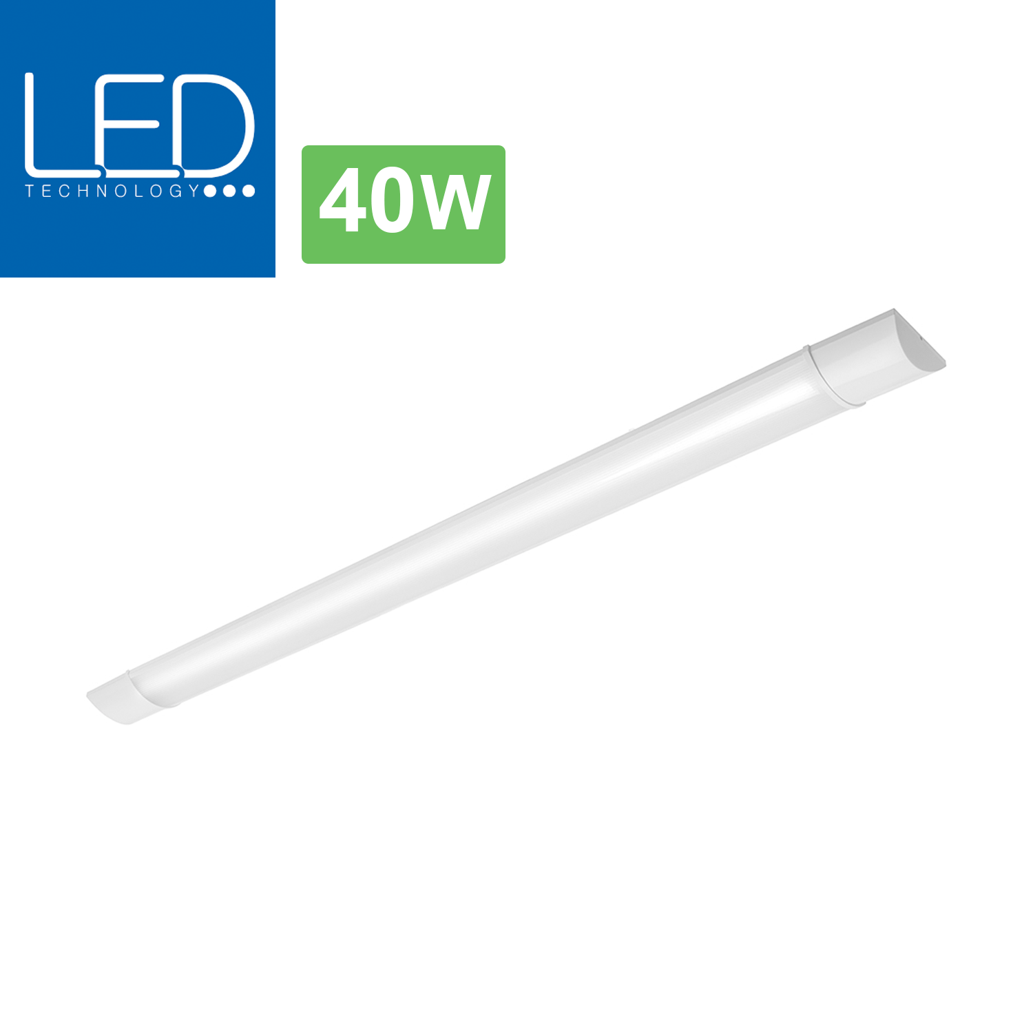 flache LED-Lichtleiste ideal für Büro, Werkstatt oder Keller / IP 40 / 20W oder 40W / 1800 lm oder 3600 lm 40 W / 3600 lm