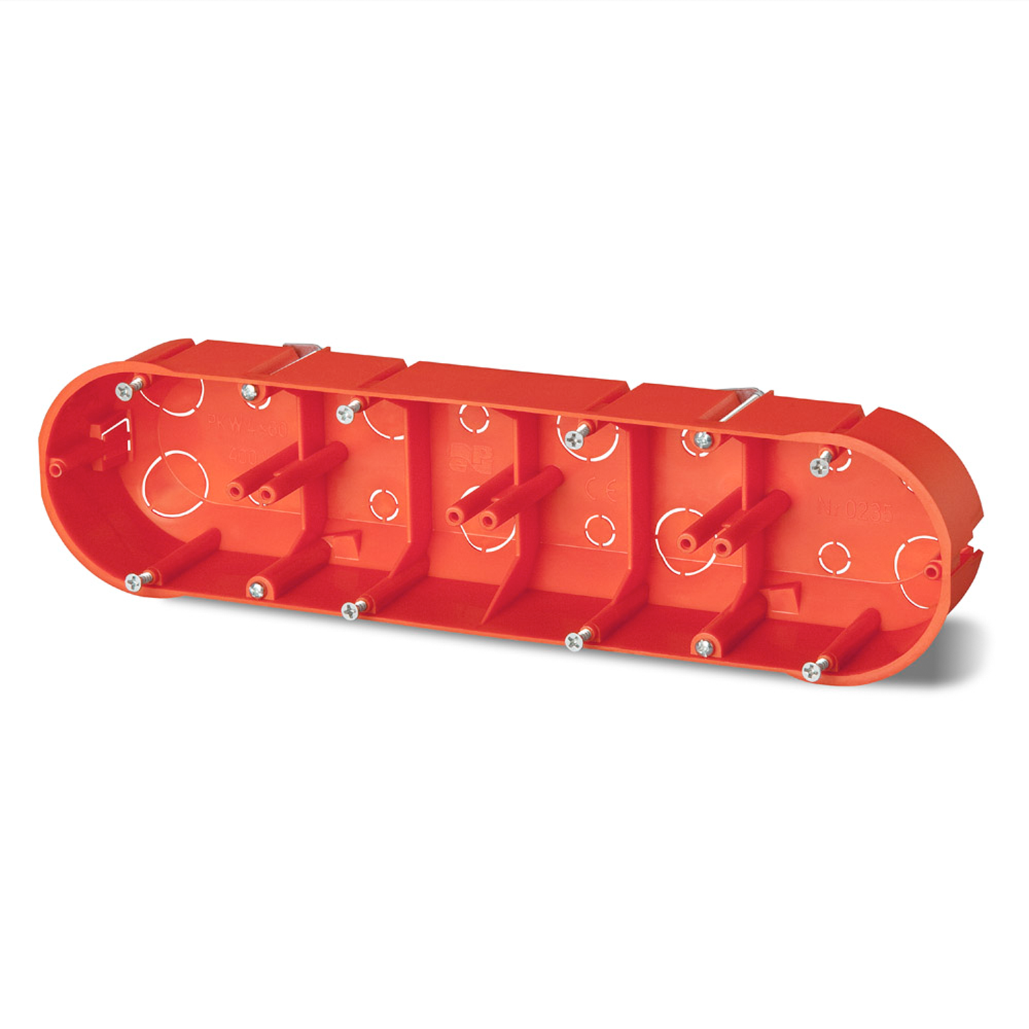 Hohlwanddose / Hohlraumdose / Unterputzdose / Mehrfachdose / 1-fach / 2-fach / 3-fach / 4-fach 0235-00: 4-fach Hohlraumdose
