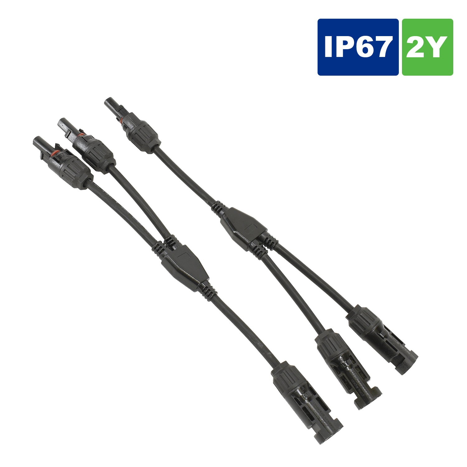 Y Solarstecker Verteiler Buchse für Solarpanel mit Kabel / 1 Paar +/- Y 2-fach